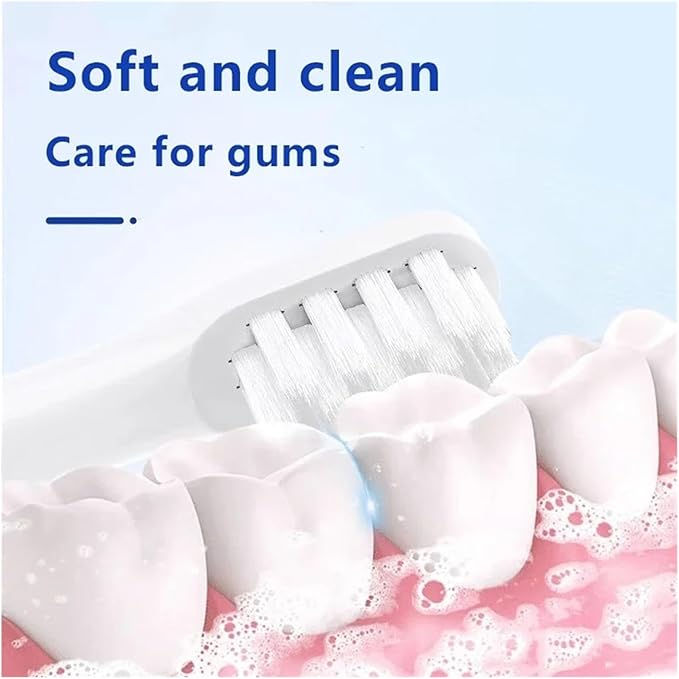 Compatible for T200/T200C Replacement Toothbrush Heads Electric Vacuum Soft Bristle Brush(White-16pcs)