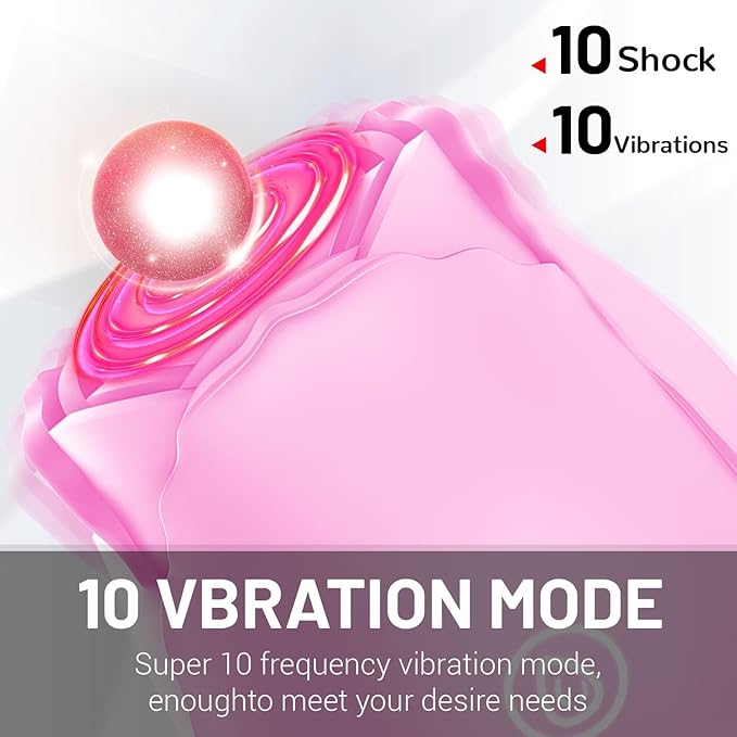 2026 Newly Portable Vibrating Massager -Clitioral Sucker Relaxes Muscles Viboators Toy 10 Modes Couples - for Body and Back Foot Personal for Sports Massage Adult Tools Relaxation H8955 (Pink)