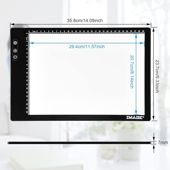 Rechargeable Magnetic A4 LED Light pad &amp Tracing Light Pad Case Black