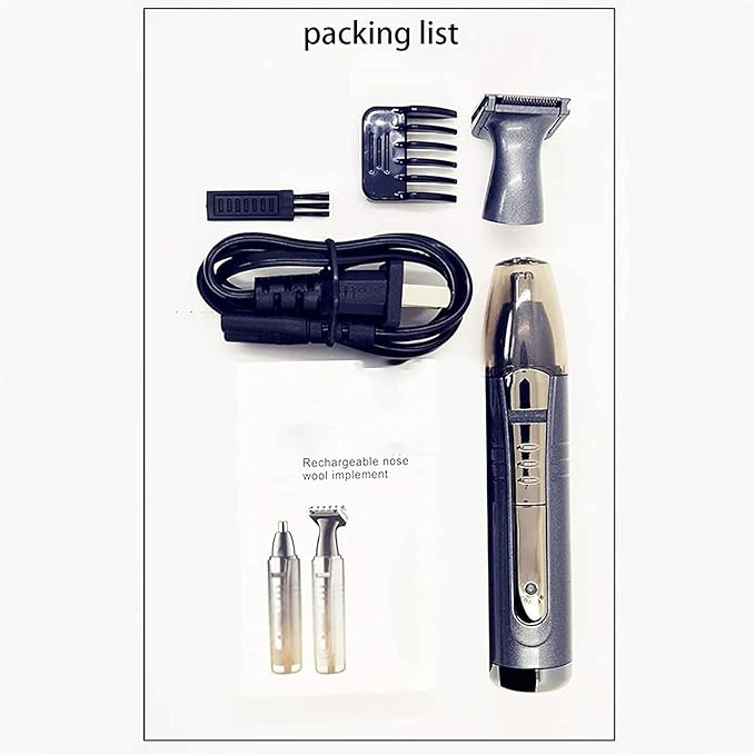 Nose and Ear Hair Trimmer – Painless Precision Tool with Rechargeable Battery Wet/Dry Easy to Clean