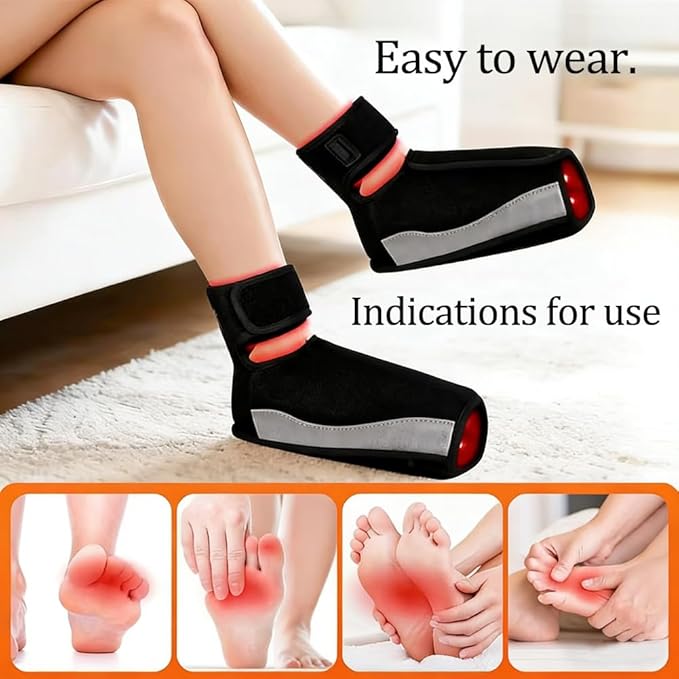Red Light Therapy for Feet Light Therapy Heat Foot Wrap Red Light Therapy Feet &amp Ankles Heat Therapy &amp Timer Joint Ankle Heel &amp Daily Foot Pain Relief Relaxation &amp Comfort