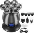 Head Shaver for Men 5 in 1 Men Grooming Kit Wet Dry Electric Shaver Beard Hair Trimmer Electric Razor Rechargeable Bald Head Shaving Machine LCD Display