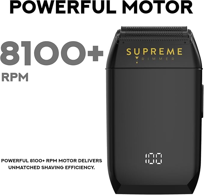 Supreme Trimmer Crunch STF602 – Waterproof Double Foil Shaver for Men | 150 Min Runtime Wet/Dry Cordless &amp Corded Electric Razor | Hypoallergenic Foils for Face Head &amp Stubble