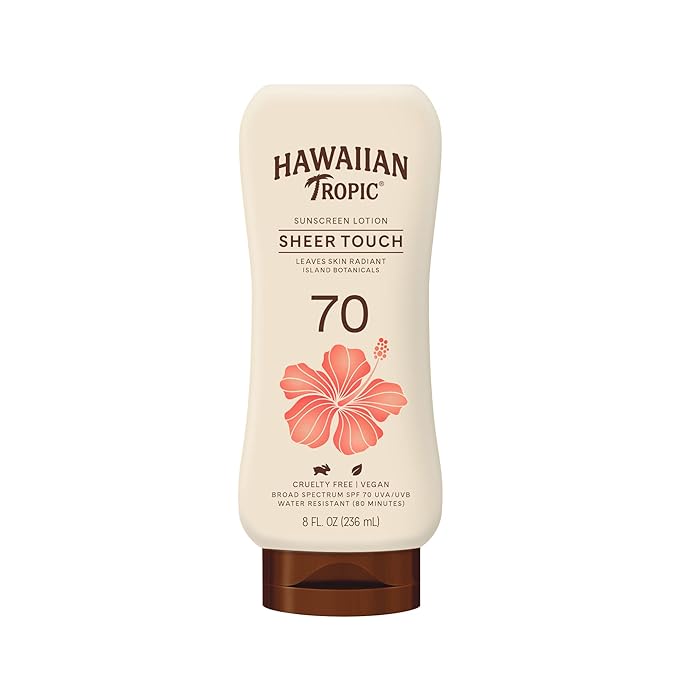 Hawaiian Tropic Sheer Touch Ultra Radiance SPF 50 Twin Pack &amp SPF 70 Sunscreen Lotion Bundle | Hawaiian Tropic Sunscreen