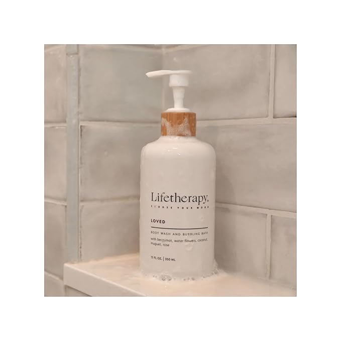 Lifetherapy 3-in-1 Body Wash Bubble Bath &amp Hand Wash – Loved | Clean Skin-Loving Formula | Vegan &amp Gluten Free | Nourishing &amp Revitalizing | Free From Parabens Sulfates &amp Phthalates