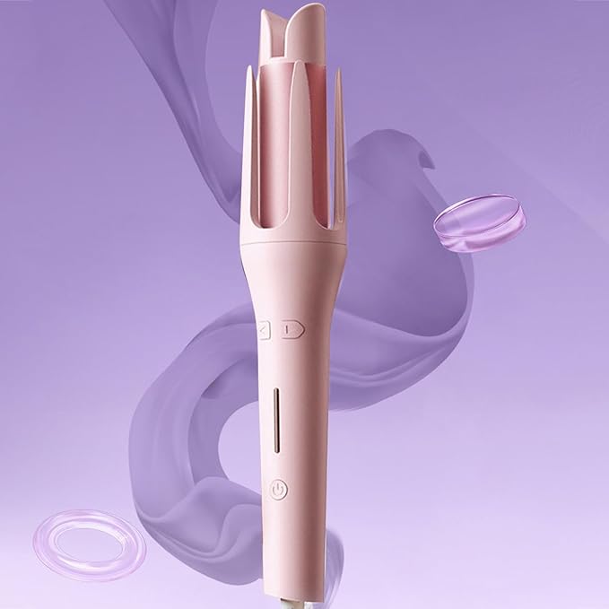 Yunir Automatic Curling Iron 32mm 1.25 Inch Ionic Auto Hair Curler Beach Waves Curling Wand Ceramic Coated 4 Temperatures Fast Heating Curler Travel Waving Tool for Salon Home (US Plug)