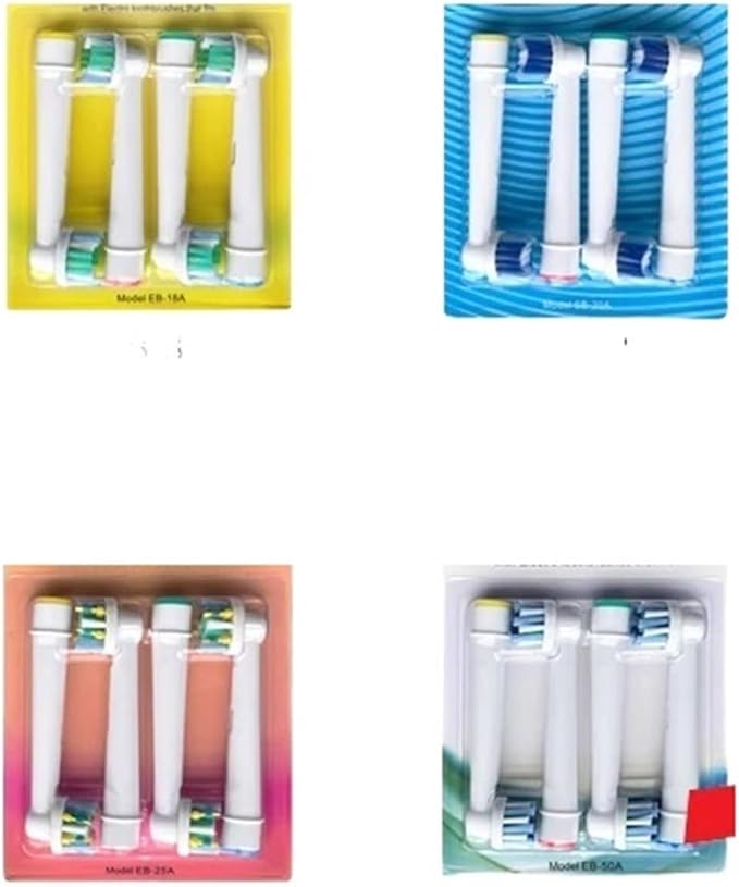 Brush Heads Refill Compatible for O bElectric Toothbrush Heads Replacement for Oral Nozzles D12 Cross(16pcs-Mix-E)