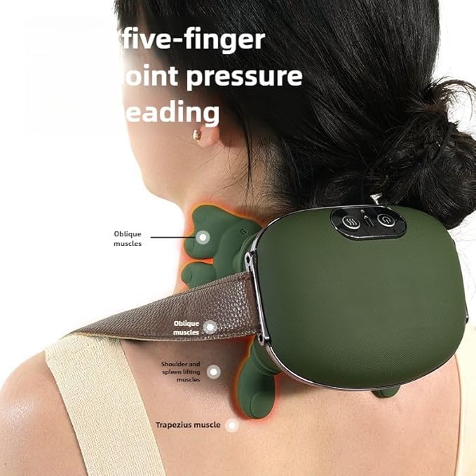 Hand and Neck Massager There Palm Massager Electric Finger Massager for Neck and Back deep Tissue with Heating and Traction Functions