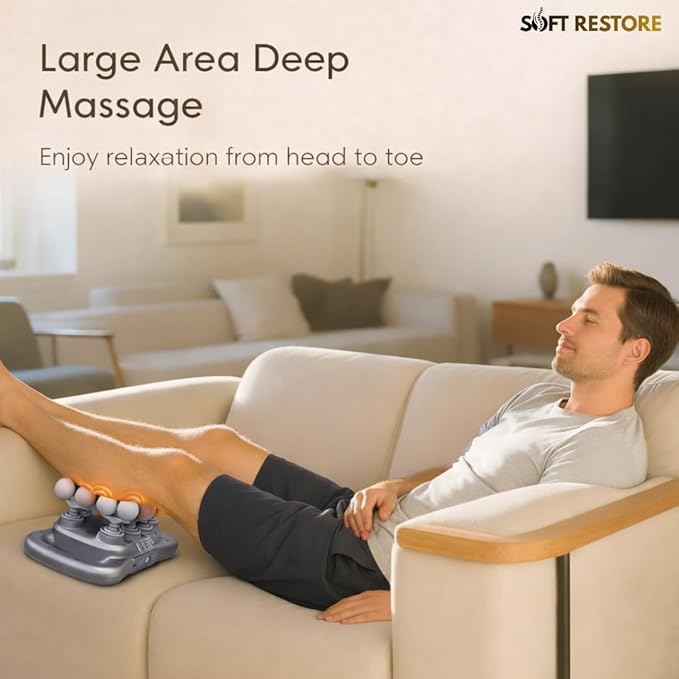 Massage Gun 16 Head Rechargeable Deep Muscle Percussion Massager 2600mAh Battery Ultra Quiet Full Body Pain Relief Therapy