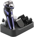 Men's Electric Shaver - Cordless Rechargeable Rotary Shaver Razor for Men with Pop-up Sideburn Trimmer Wet and Dry