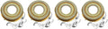 Shaver Replacement Blade 4 Heads Blades Shaver Head Replacement BladeCompatible for Skull Shaver(Gold 4 pcs 1 Set)