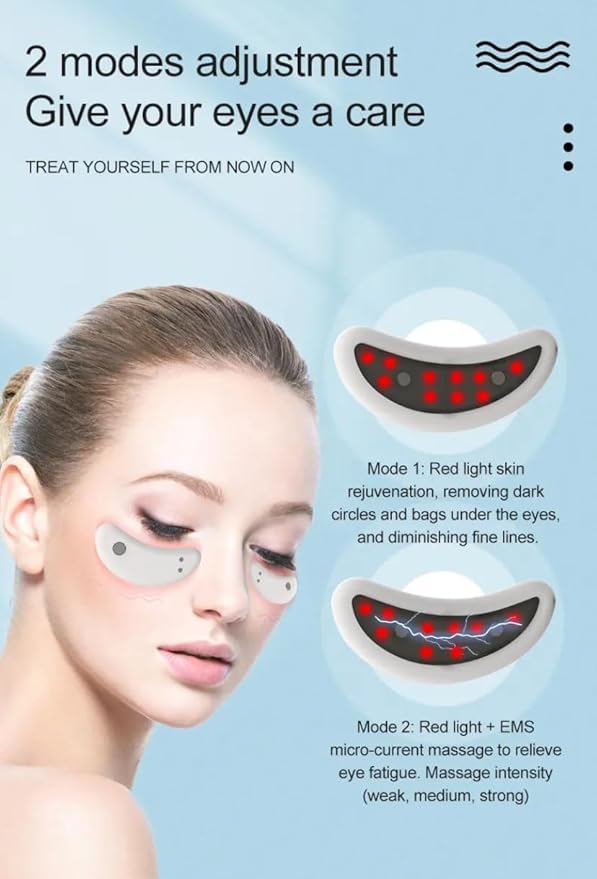 Red Light Therapy Eye Patches for Dark CirclesTired EyesPuffinessWrinkles &amp BagsAnti-Aging Pods Inflammation Gadget for Red Light Therapy