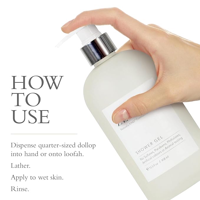 Gilchrist &amp Soames Zero% Shower Gel – Naturally Kind Sulfate Paraben &amp Cruelty-Free Liquid Body Wash for Men &amp Women Fresh Botanical Scent Infused with Glycerin &amp Aloe for Hydrated S