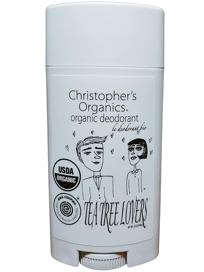 Christopher's Organics USDA Certified Organic and Fair-Trade Tea Tree Deodorant - TEA TREE LOVERS