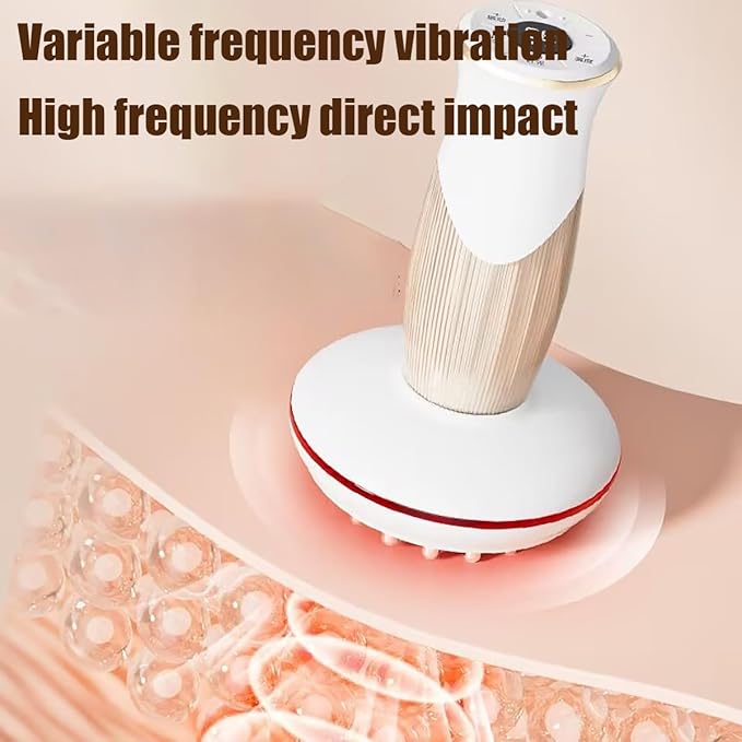 Heated Lymph Brush Beauty Brush Massager 4 in 1 Massager Anti Cellulite Massage Tool Machine with Heat and 20/30-Speed Vibration Massage Soothes Relaxes(30 Gears)