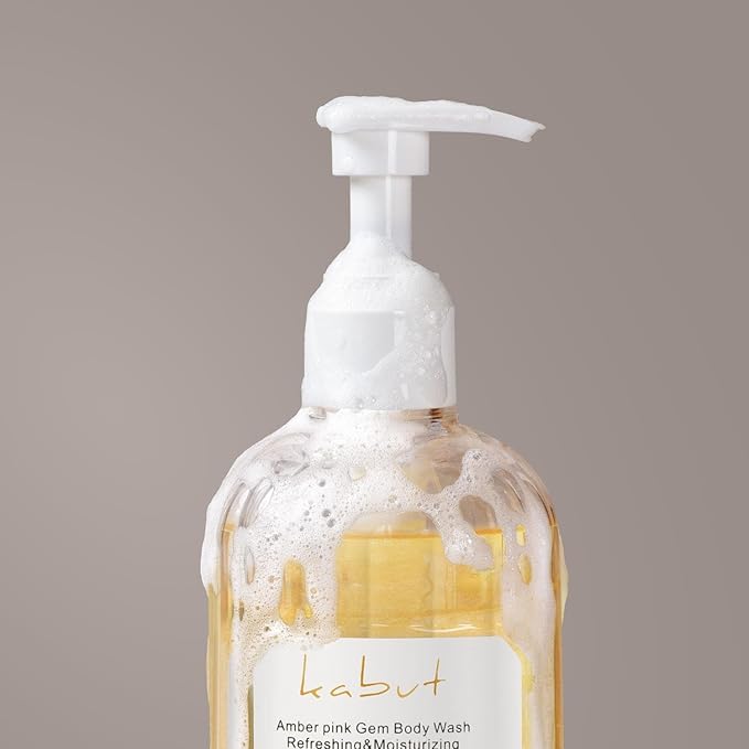 Kabut Pearl Extract Body Wash Amber Powder Infused Plant-Based Natural Formula for Daily Cleansing Gentle Hydrating Shower Gel 400ml