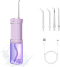 Portable Water Flosser Cordless for Travel-Rechargeable Power Dental Flossers for Braces＆Stonsil Stones-Mini Tooth Cleaner with UVC SterilizationIPX7 Waterproof (D0040-Pink)