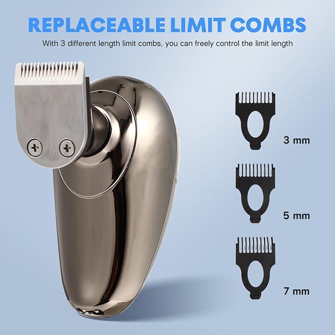 Beaupretty Beard Kit for Men Electric Shaver Razor Face and Head Trimmer Hair Removal Machine Nose Hair Trimmer Portable Rustproof Stainless Steel