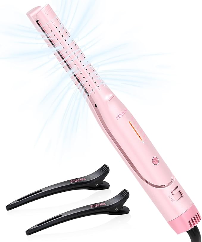 0.6-Inch Pencil Flat Hair Straightener with 2 PCS Professional Hair Clips for Salon &amp Home Use with 360° Cool AirBlow Curling Iron for Short Hair Professional Hot Tools Hair Styling Iron
