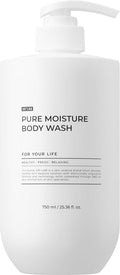 Pure Moisture Body Wash 25.4 fl oz /750ml Milky Texture Moisturizing Nourishing Scented Body Cleanser for Dry Itchy Sensitive Skin Korean Skincare