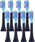 Replacement Toothbrush Heads Compatible for Mijia T301/T302/T501C Electric(8 pcs Bj Black)
