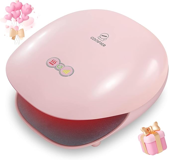COMFIER Wireless Hand Massager with Heat -3 Levels Compression &amp HeatingRechargeable Hand Massager Machine for Carpal TunnelIdeal Gifts for Women (Petal Pink)