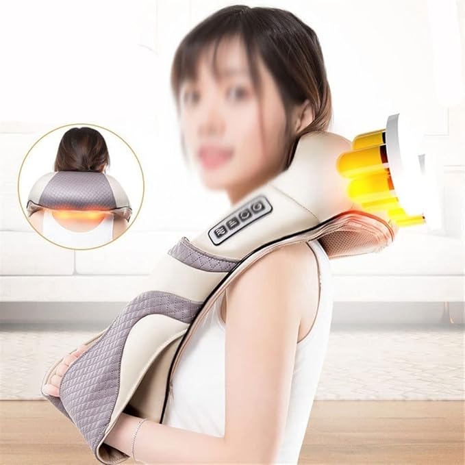 TOEWOE Neck Massager Neck and Back Massager with Heat Electric Deep Tissue Kneading Massage for Neck Shoulder Back Foot Leg Muscles Pain Relief