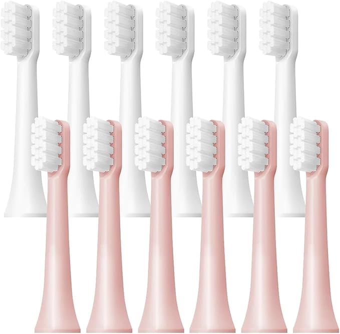 6/12Pcs Replacement Brush Heads Compatibility for XIAOMI MIJIA T100 Mes603 Toothbrush(T100-WH6 PK6)