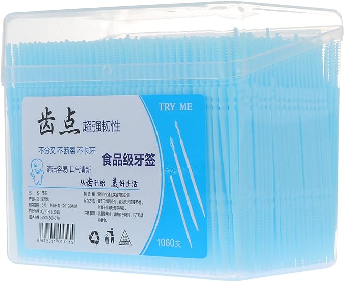 Healifty 3180pcs Portable Dental Floss Picks Brush Double Stick Interdental Toothpicks for Easy Cleaning Pack
