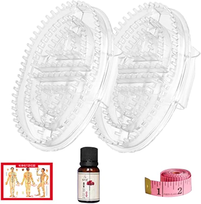 Meridian Brush 2pieces Meridian Massage Brush Body Relaxation Oil Massage Comb Ergonomic Meridian Brush Professional Meridian Brush for Relaxation and Improved Circulation(Transparent)