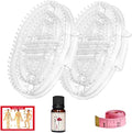 Meridian Brush 2pieces Meridian Massage Brush Body Relaxation Oil Massage Comb Ergonomic Meridian Brush Professional Meridian Brush for Relaxation and Improved Circulation(Transparent)