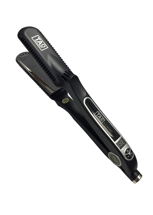 TAO Pro - Nano Titanium Plate Hair Straightener - Styling Iron with Digital Controls - Dual Voltage - Built-in ION Generator - Lifetime Warranty- Heats to 450 degrees