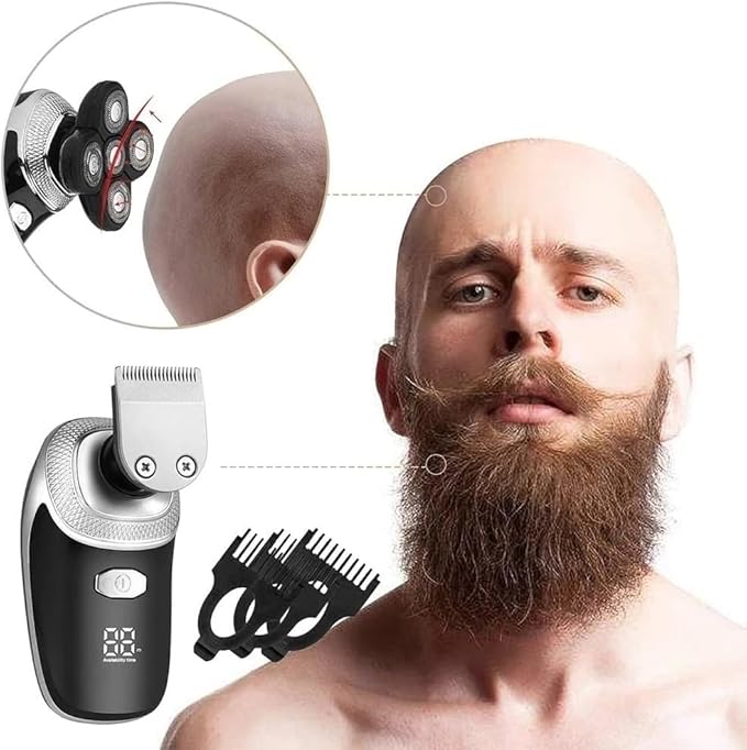 Electric Razor for Men's Electric Shaver 5 In1 Wet Dry Shaving Machine for Men Professional Set Rechargeable Electric Razor Beard Facial Grooming Kit