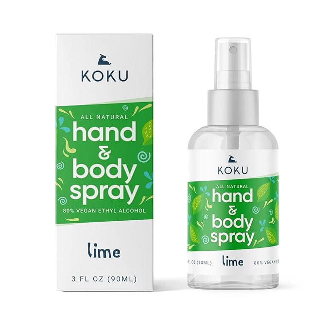 Koku Citrus Hand &amp Body Spray | Variety Pack | Twelve 3.0-Ounce Travel-Size Spray Bottles | 4 of each Scents | Lemon Lime &amp Mandarin Orange