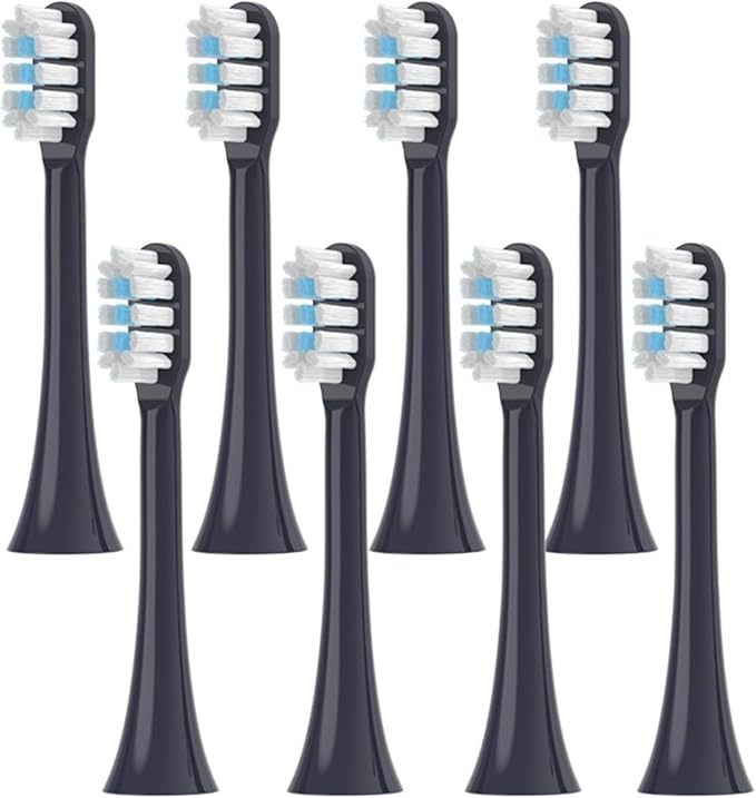 4/8/12/16PCSCompatible for XIAOMI MIJIA T302 Replacement Toothbrush Heads Sonic Brush(T302 Purple-8pcs)