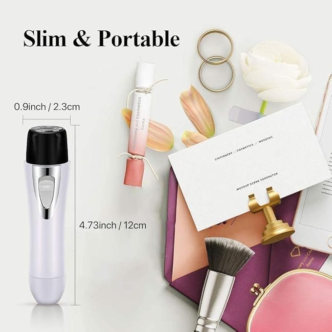 Nose and Ear Hair Trimmer Professional Painless Nose Hair Remover for Men and Women Battery-OperatedWaterproof Dual Edge Blades (Color : Red)