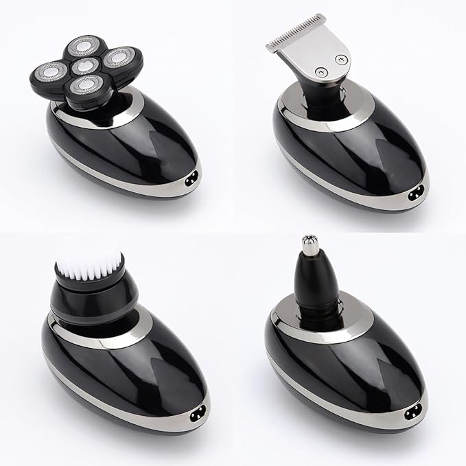 Head Shavers for Bald Men 4 in 1 Electric Shaver Beard Trimmer Razor Nose Trimmer Grooming Kit Waterproof Rechargeable Shaving Machine for Men