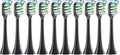 Compatible for Ten Interchangeable Toothbrush Heads Compatible with X3/X3U/X5 Models of Sonic Electric Toothbrushes(10pcs Black)