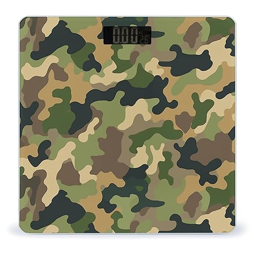 Solid Color Camouflage Smart Scale for Body Weight Accurate Bathroom Scale with LED Display Digital Weight Scales Weighing Machine High Precision Scales for Bath Home