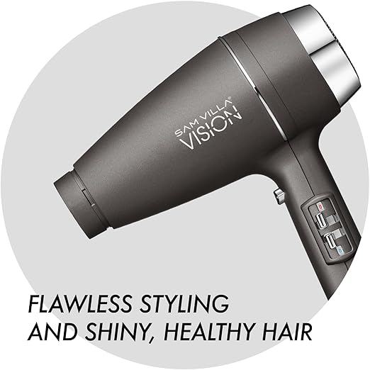 Sam Villa Vision Lightweight and Quiet Ionic Professional Hair Dryer With Variable Speed and Temperature