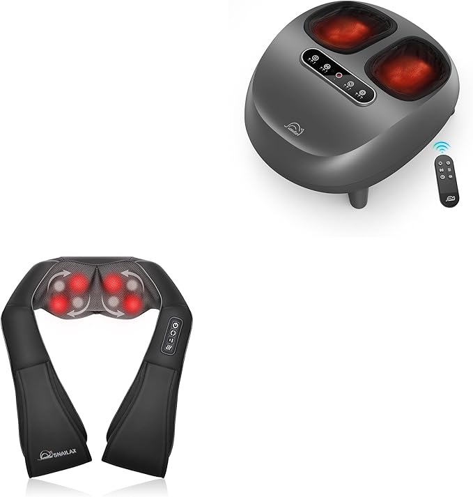 Snailax Neck Massager and Foot Massager Bundle
