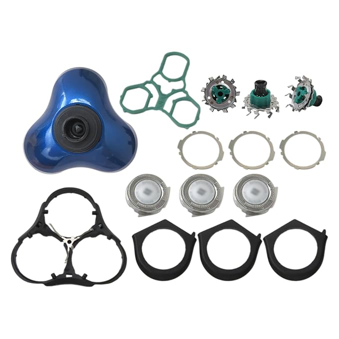 Upgraded RQ11 Replacement RQ11 shaver head w/Blue Base Holder for Phi-lips Norel-co SensoTouch RQ1180 1160X 1150X razor