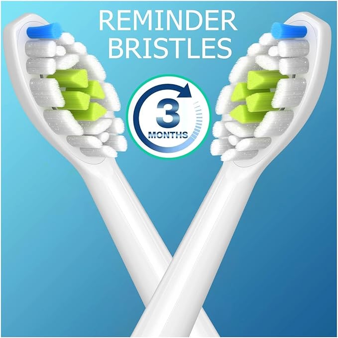 R4/8/12/16pcs Replacement Toothbrush Heads Compatible for with Philips Electric Brush Head 4100 6500 6100 7500 5300 1100(12pcs White)