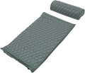 Acupressure Massage Mat and Pillow Set Shiatsu Relief Massage Cushion with Non-Slip Surface and Washable Cover Portable Back and Neck Relaxation Tool for Home and Travel