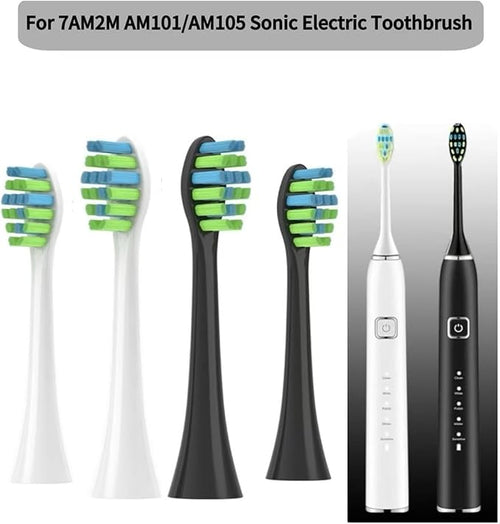 16PCS Replacement Brush Heads Compatible for 7AM2M AM101/AM105 Toothbrush Vacuum Soft Bristle Nozzles(16pcs White)
