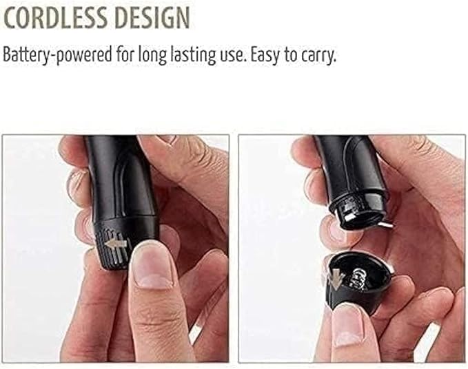 Ear and Nose Hair Trimmer Clipper 2-in-1 Portable Painless Eyebrow &amp Hair Trimmer for Men and Women Battery-Operated Easy to Clean Safe &amp Convenient