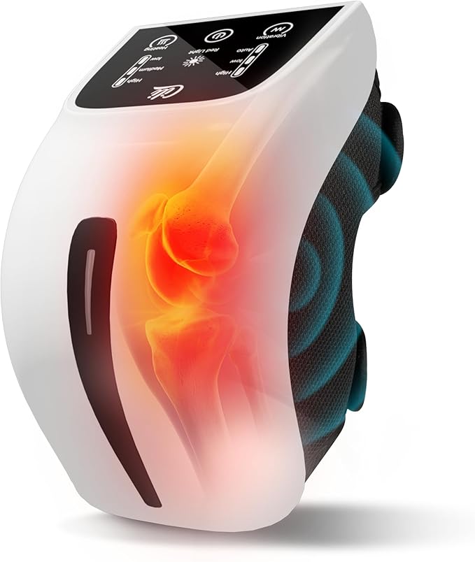 CILI Cordless Knee Massager with Heat &amp VibrationRed Light Knee Massager for Pain ReliefHeated Knee Brace with 3 Heat &amp 3 Vibration Levels Heating Pad for Knee PainGifts for WomenMen