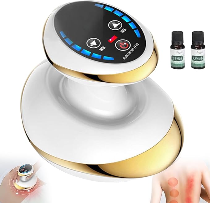 Yanzhenglip Massage 4-in-1 Massager Against Cellulite - Vacuum &amp Gua Sha Electric Firmer Skin &amp Better Circulation Deep Massage with Heat for Full Body Use at Home (A-1Set)