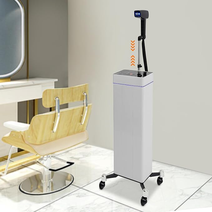 3 in 1 Hair Steamer Nano Hair Steamer for Deep Conditioning with Intelligent Control Panel &amp Rolling Base Standing Hair Color Processor Spa Steamer for Hair NourishmentHair CareScalp Care (Whit
