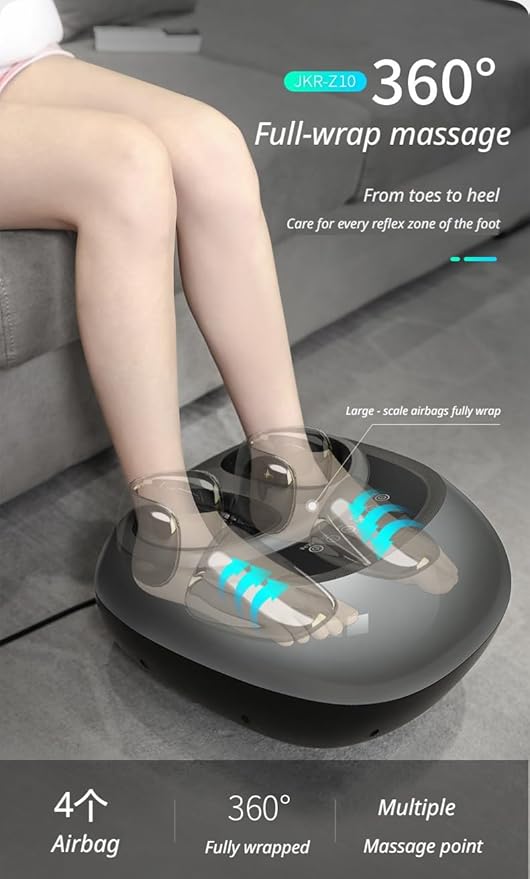 Foot Massager with Heat Deep Tissue Kneading Shiatsu Massage Machine for Relax Relieve Foot Pain Fully Automatic Massage Foot Therapy MachineGift for Mom and Dad